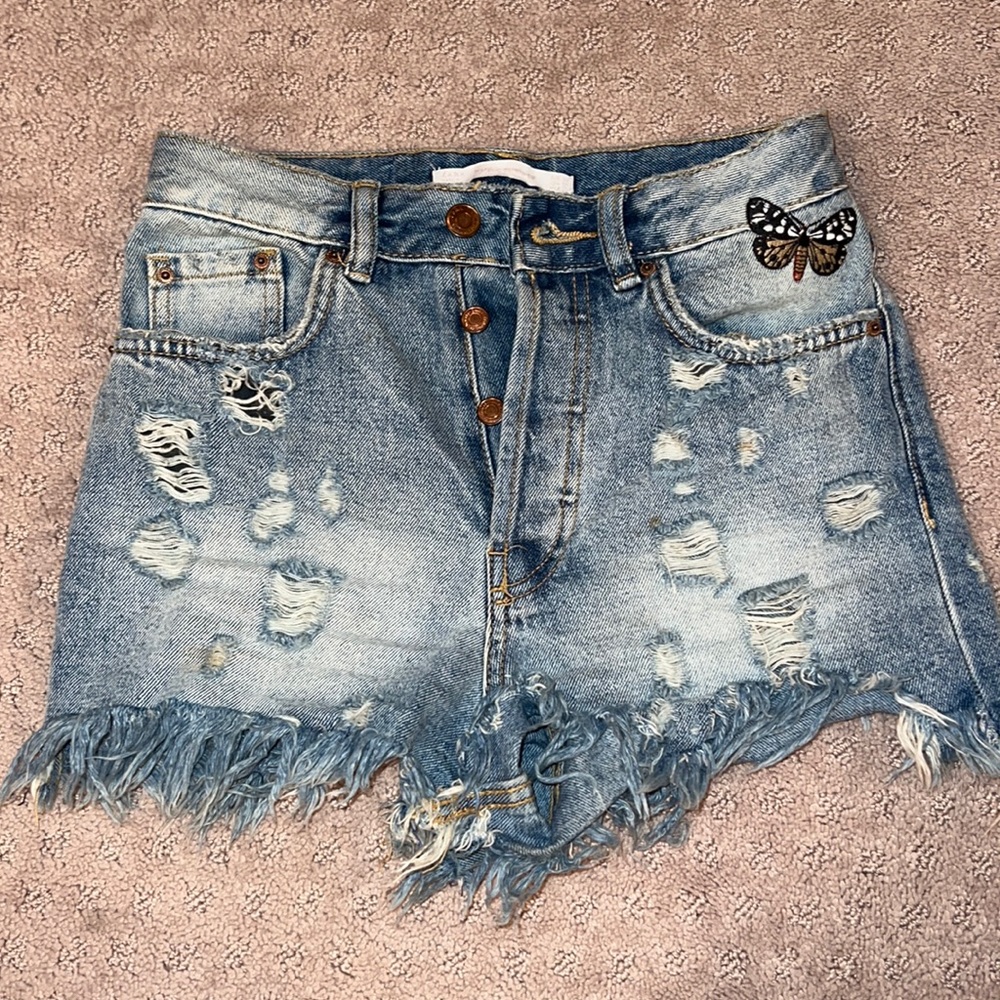 Destroyed Zara Jean Shorts